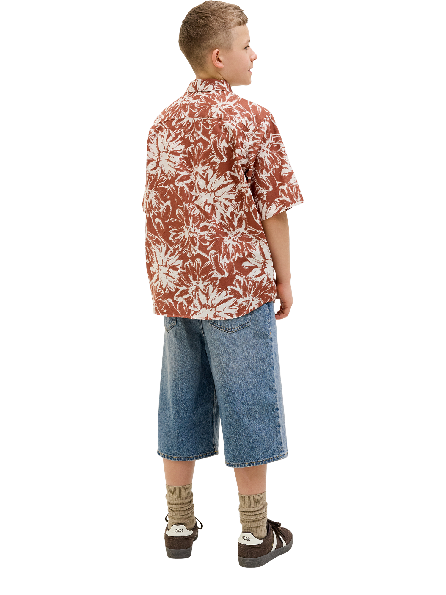 Product image 3 of 6, which shows Jack & Jones Joshua Cotton Short Sleeved Shirt, Arabian Spice, 10 years