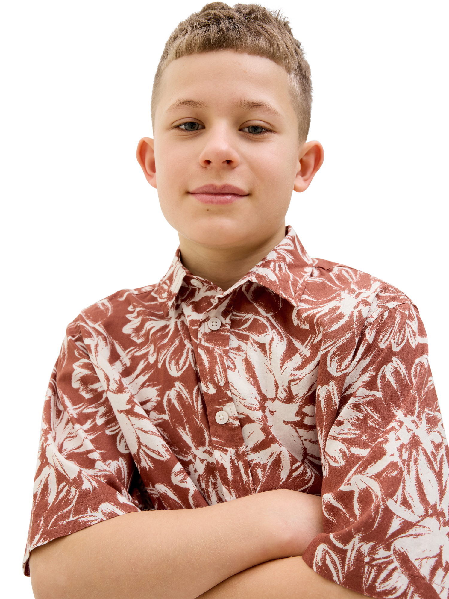 Product image 4 of 6, which shows Jack & Jones Joshua Cotton Short Sleeved Shirt, Arabian Spice, 10 years