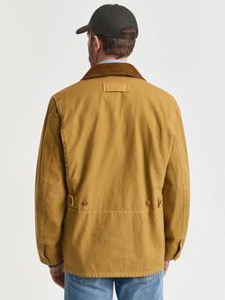 GANT Button Front Cotton Field Jacket - view 2, Peanut Butter