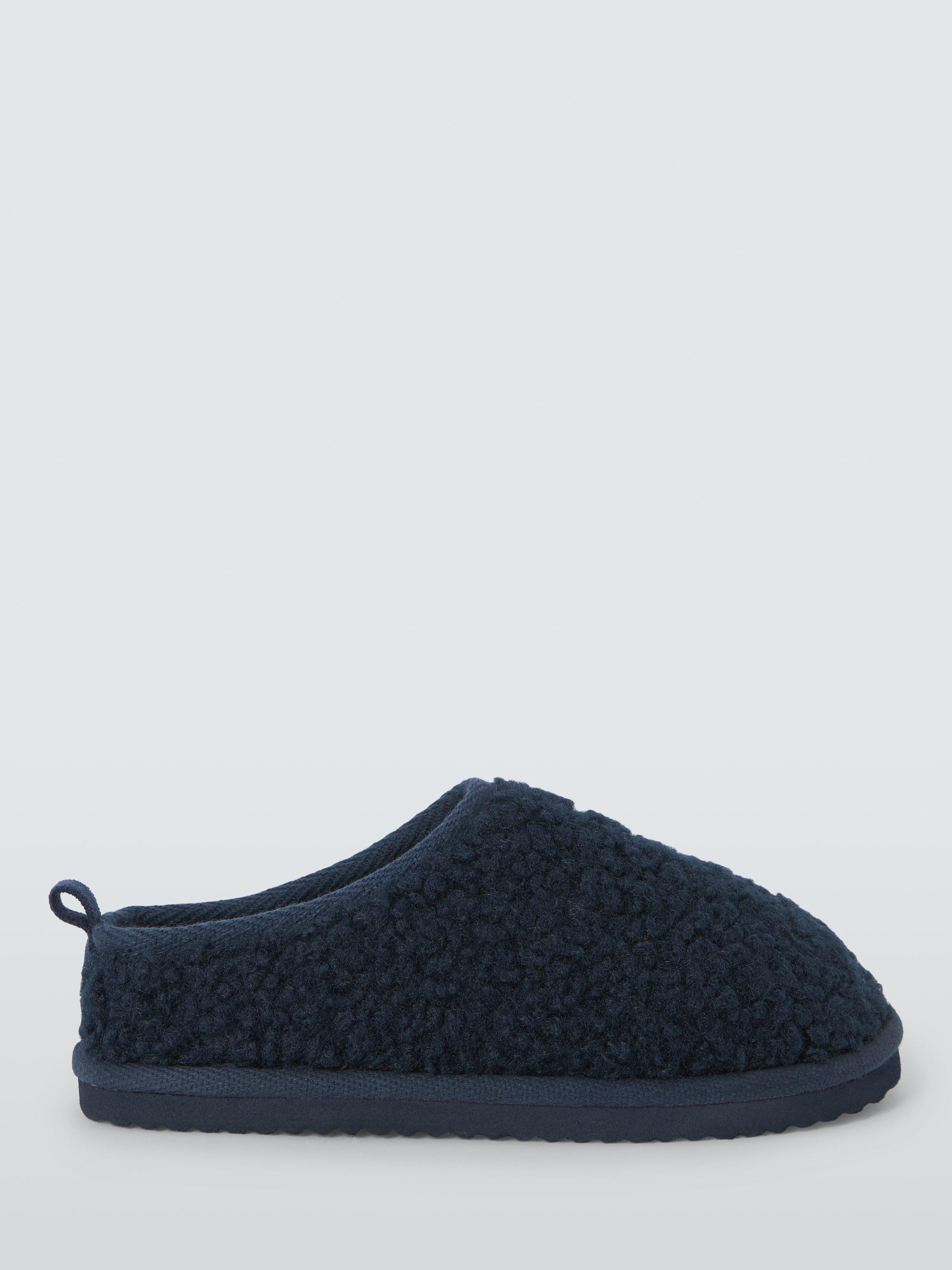 Product image 1 of 4, which shows John Lewis Kids' Borg Mule Slippers, Navy, 5
