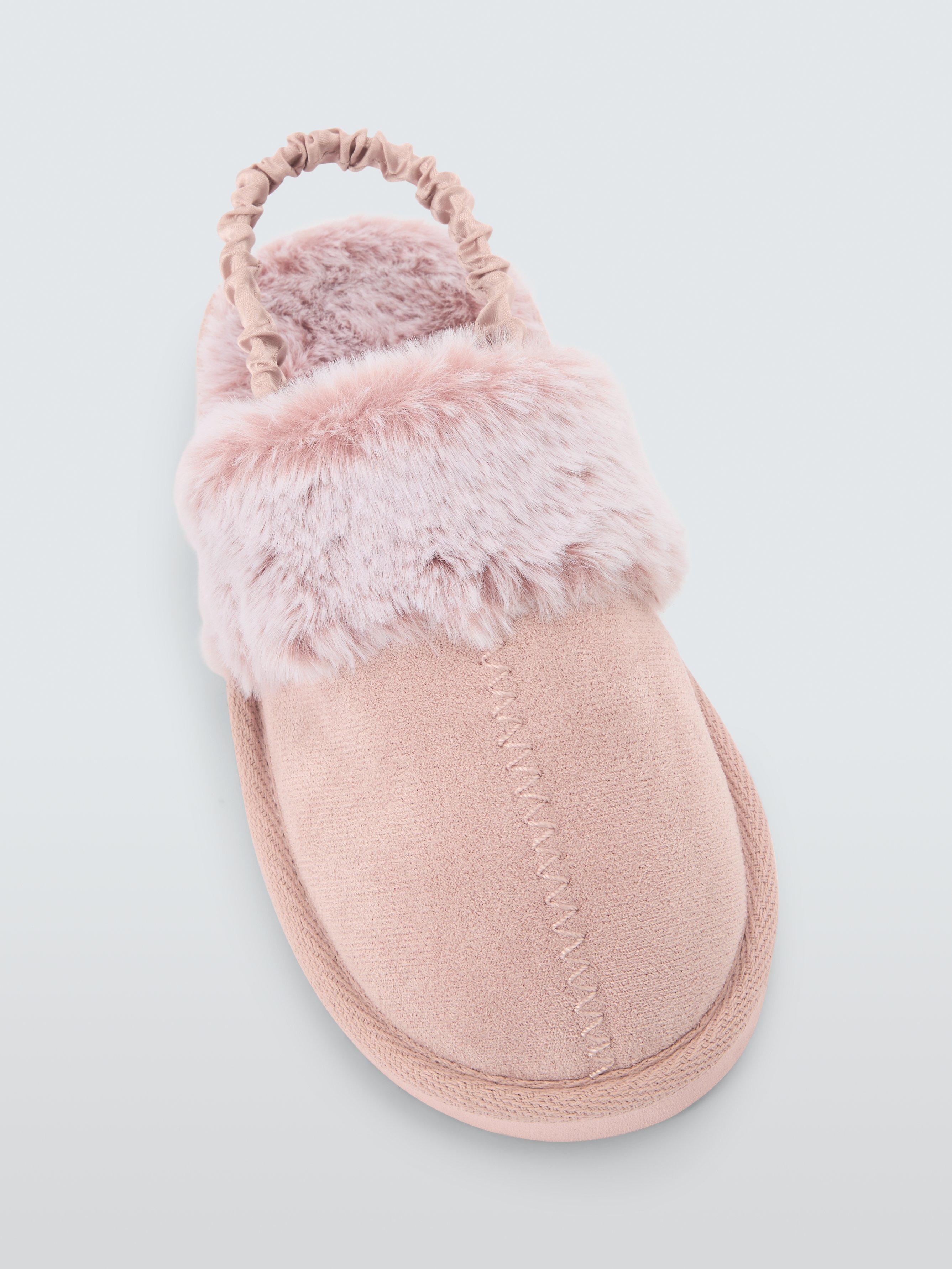 Product image 4 of 5, which shows John Lewis Kids' Slingback Slippers, Light Pink, 6 Jnr