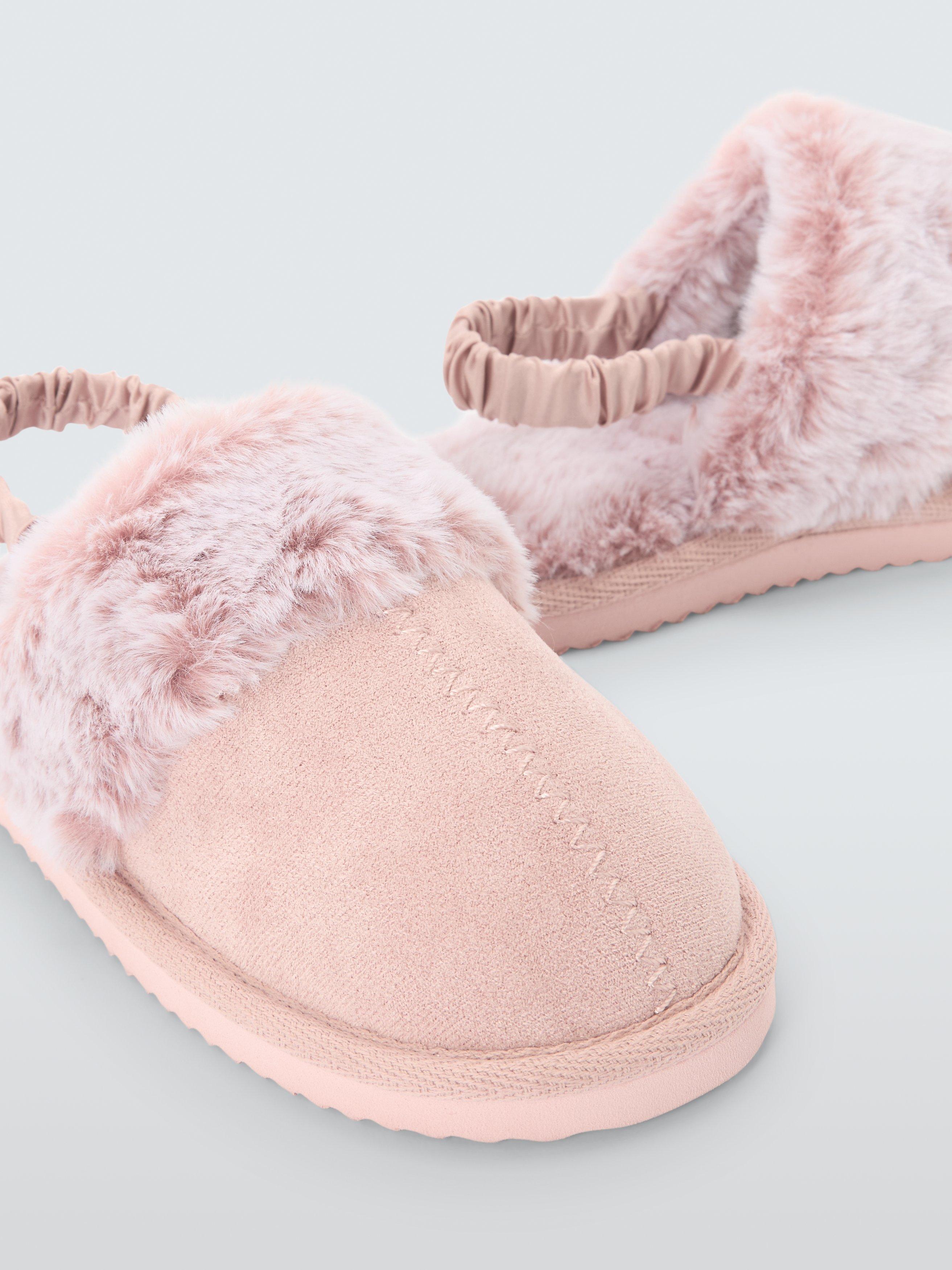Product image 5 of 5, which shows John Lewis Kids' Slingback Slippers, Light Pink, 6 Jnr