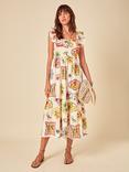 Nobody's Child Cassidy Vintage Midi Dress, White/Multi