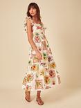 Nobody's Child Cassidy Vintage Midi Dress, White/Multi