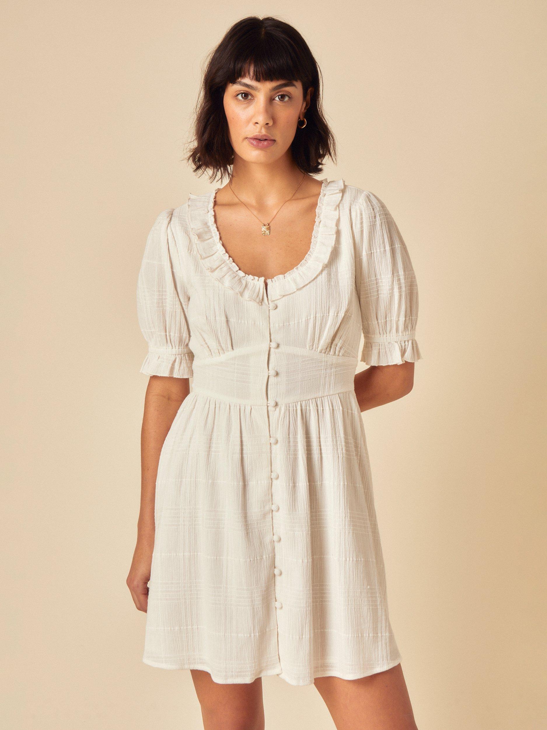 Product image 1 of 3, which shows Nobody's Child Flossie Cotton Mini Dress, White, 6