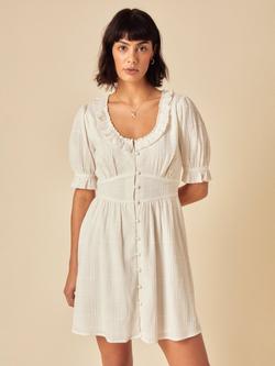 Nobody's Child Flossie Cotton Mini Dress, White, White