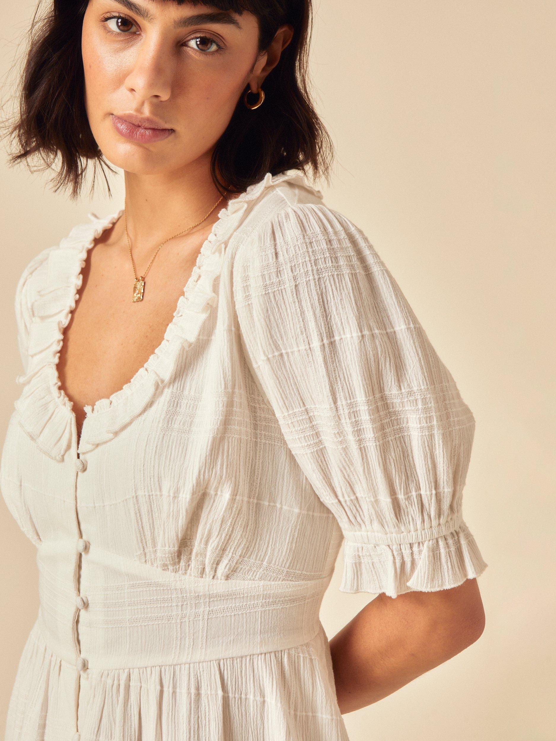 Product image 2 of 3, which shows Nobody's Child Flossie Cotton Mini Dress, White, 6