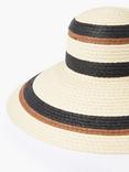 French Connection Stripe Sun Hat, Natural Multi
