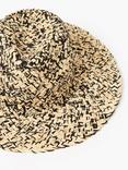 French Connection Salt Pepper Sun Hat, Natural/Black