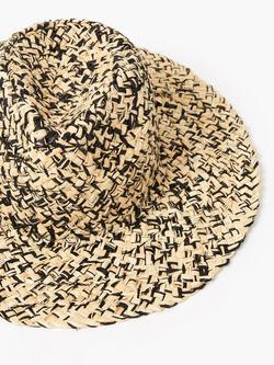 French Connection Salt Pepper Sun Hat, Natural/Black - view 2, Natural/Black