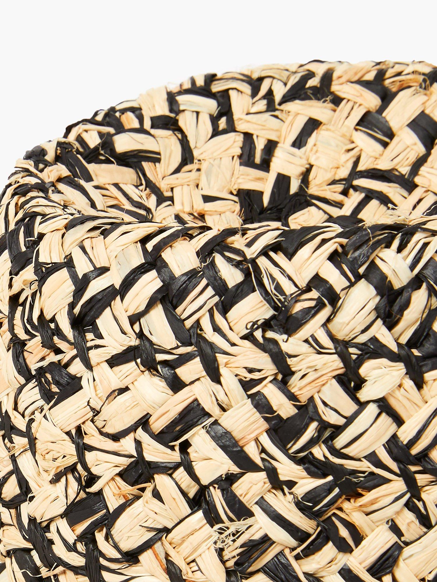 Product image 3 of 3, which shows French Connection Salt Pepper Sun Hat, Natural/Black