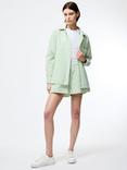 French Connection Stripe Seersucker Pure Cotton Popover, Green/White