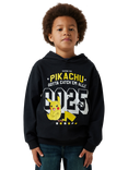 NAME IT Kids' Cotton Pokémon Hooded Sweatshirt, Black