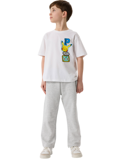 NAME IT Kids' Cotton Short Sleeved Pokémon T-Shirt, Bright White, Bright White