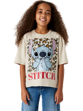 NAME IT Kids' Cotton Short Sleeve Stitch Print T-Shirt, Peyote