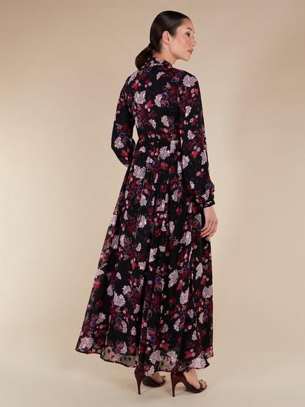 Aab Rakuyou Maxi Dress, Black/Multi - view 2, Black/Multi