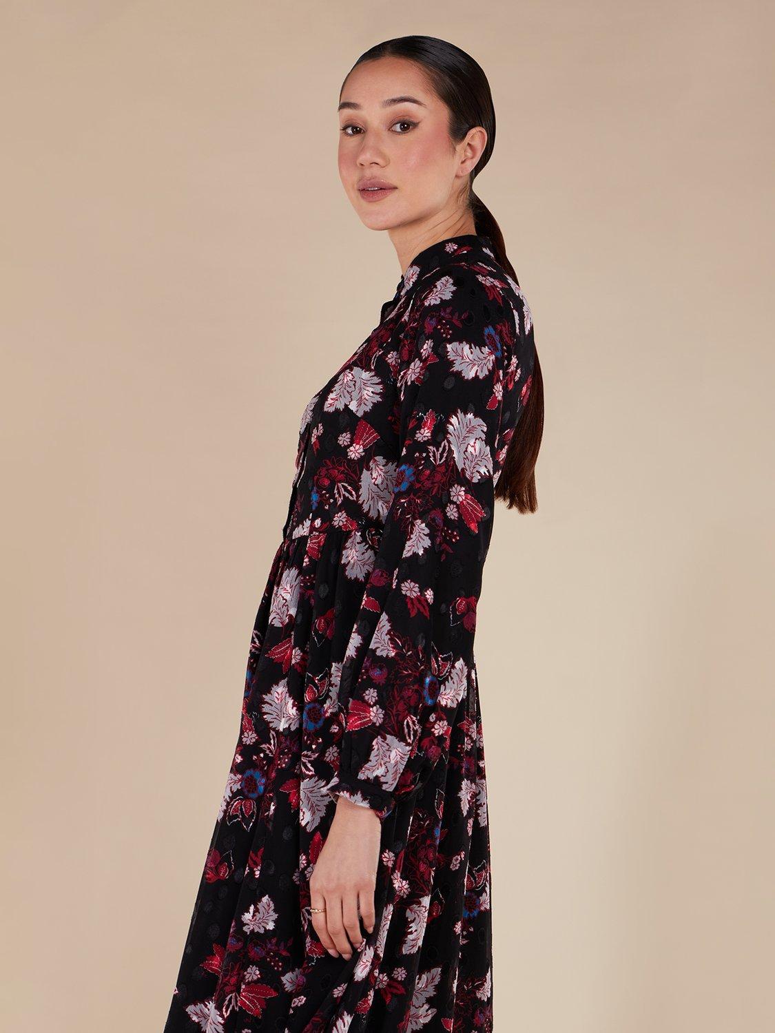 Product image 3 of 3, which shows Aab Rakuyou Maxi Dress, Black/Multi, S Reg