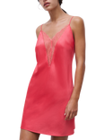 Chantelle Tattoo Love Satin Chemise, Watermelon