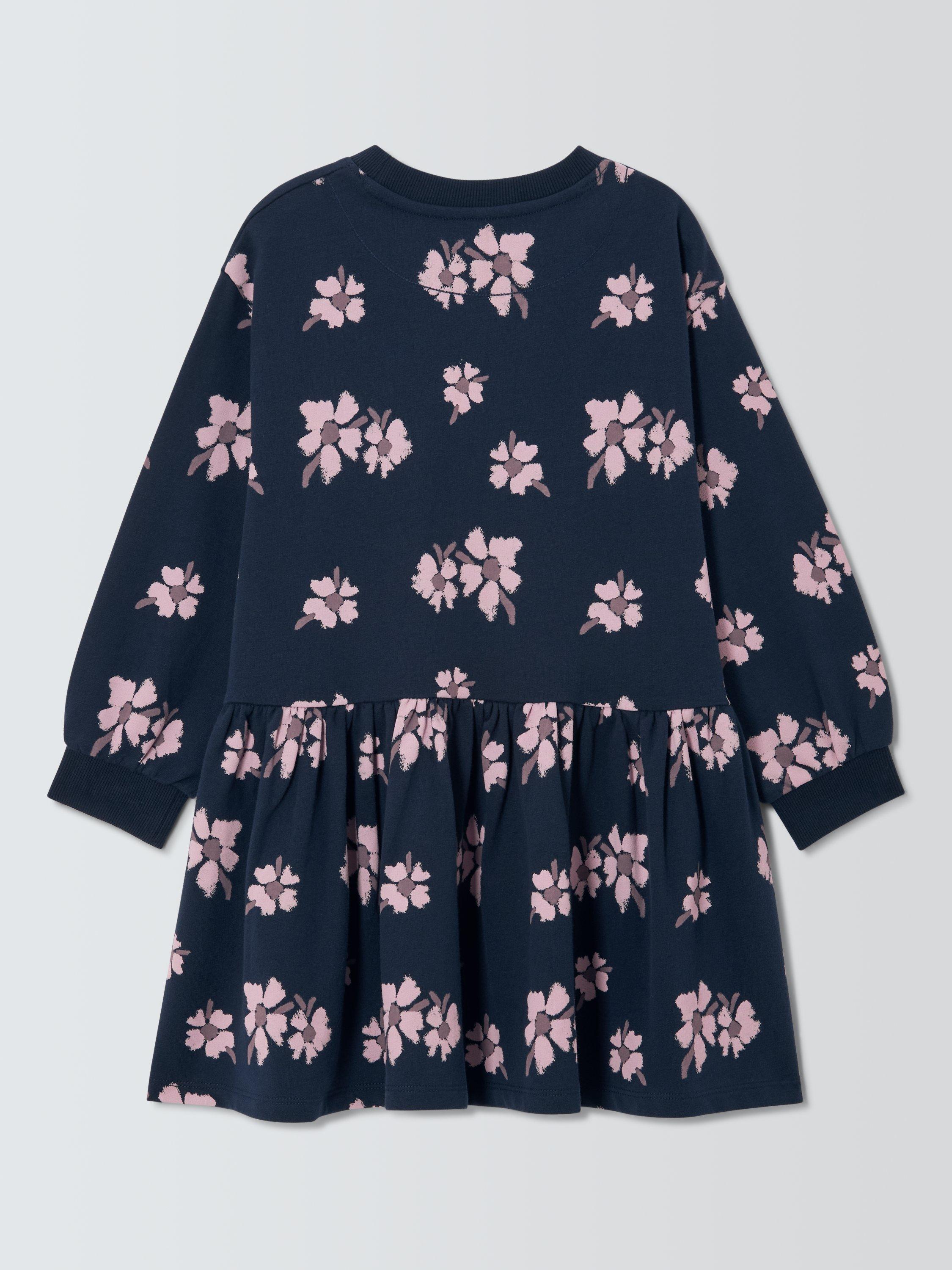 Product image 4 of 7, which shows John Lewis Kids' Flower Graphic Jersey Dress, Multi, 3 years