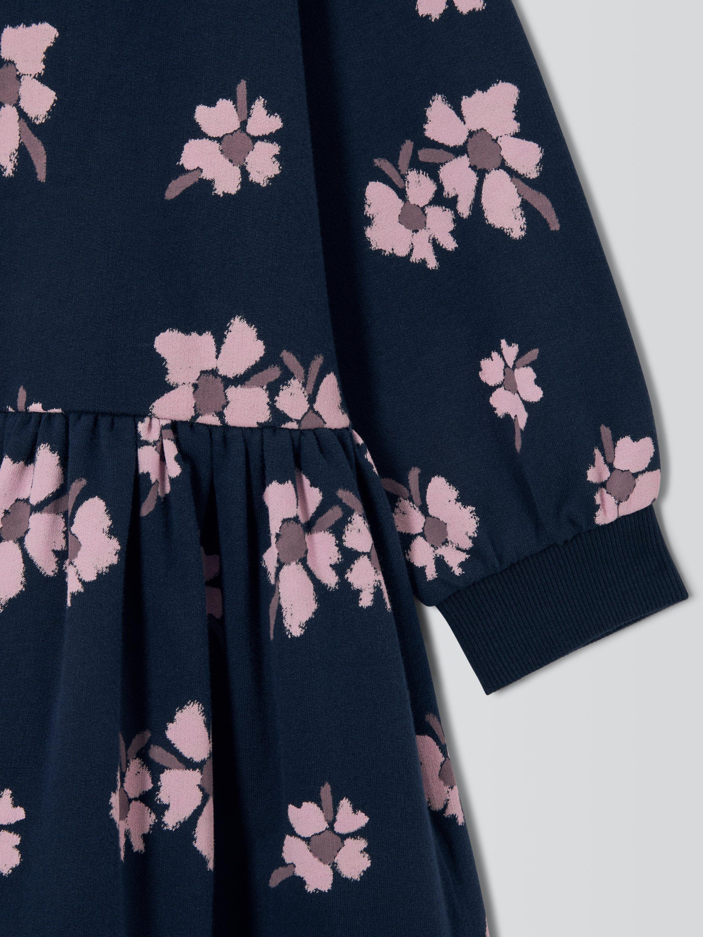Product image 6 of 7, which shows John Lewis Kids' Flower Graphic Jersey Dress, Multi, 3 years