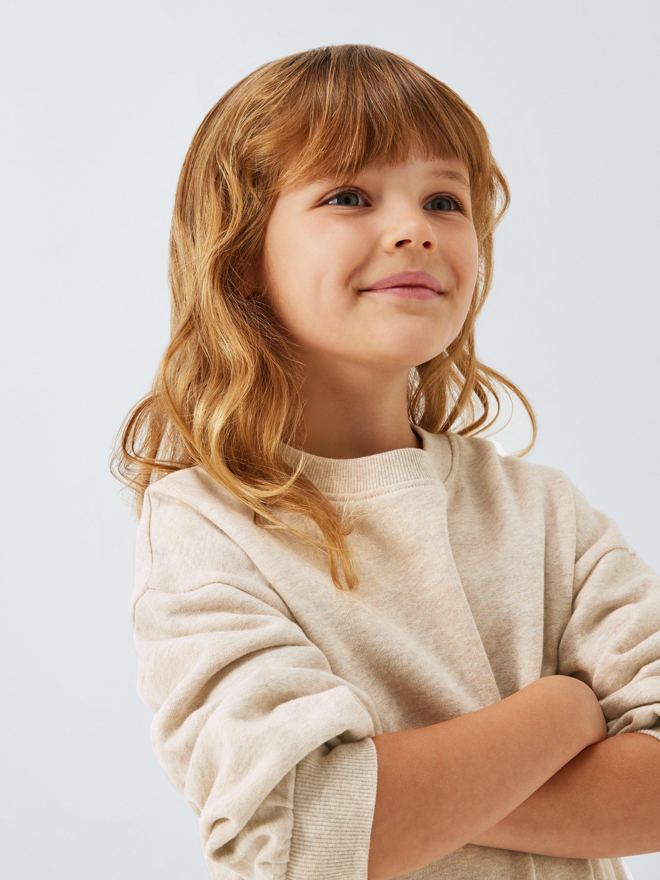 Product image 4 of 7, which shows John Lewis Kids' Half & Half Jersey Plaid Dress, Multi, 3 years