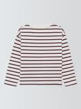 John Lewis Kids' Embroidered Stripe Jersey Top, Multi