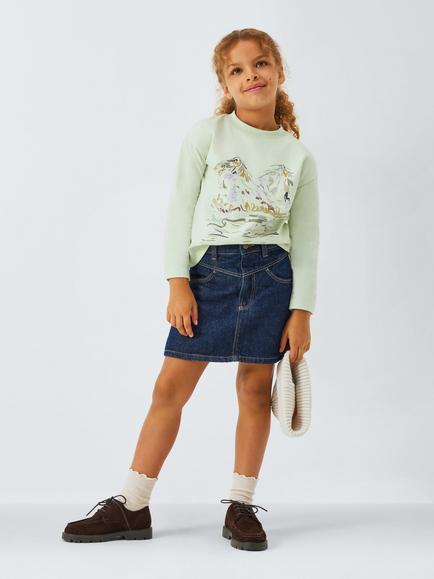 John Lewis Kids' Landscape Graphic Top, Multi - view 2, Multi