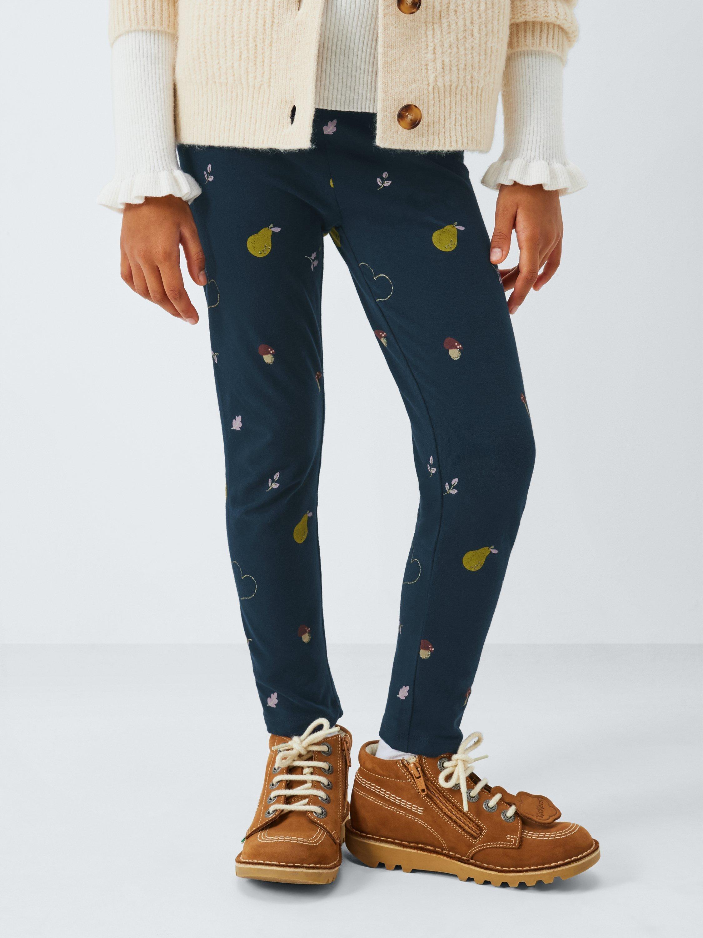 Product image 1 of 7, which shows John Lewis Kids' Forest Floor Leggings, Multi, 3 years