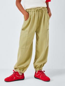 John Lewis Kids' Cargo Twill Joggers, Khaki, Khaki
