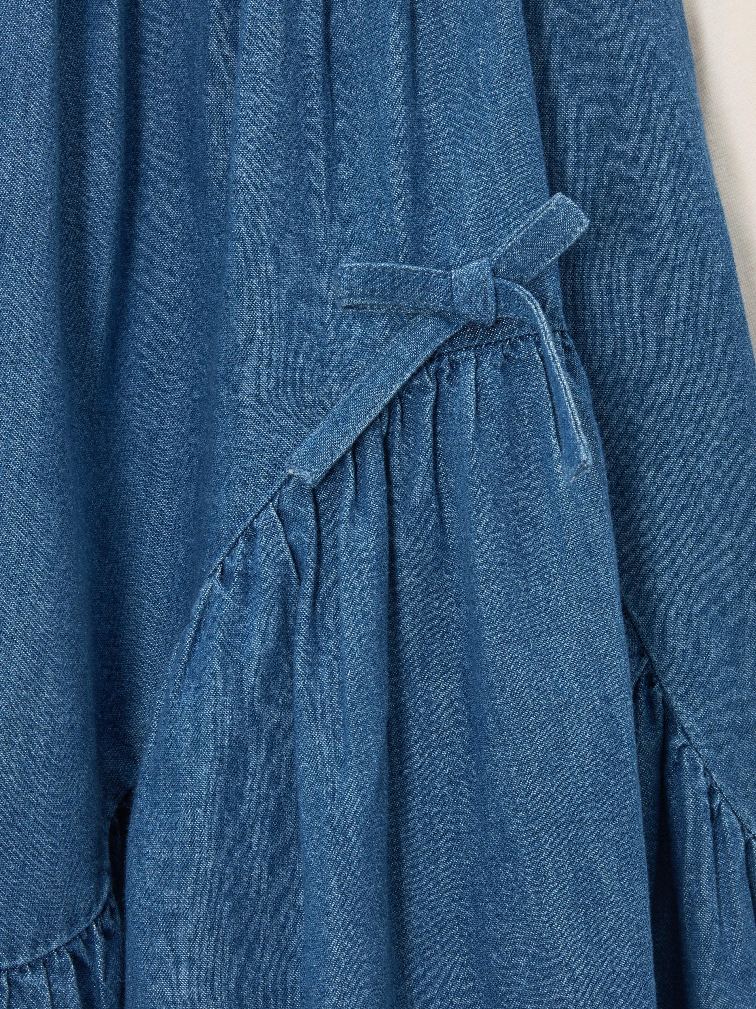 Product image 7 of 7, which shows John Lewis Top & Bow Denim Dress Set, Multi, 3 years