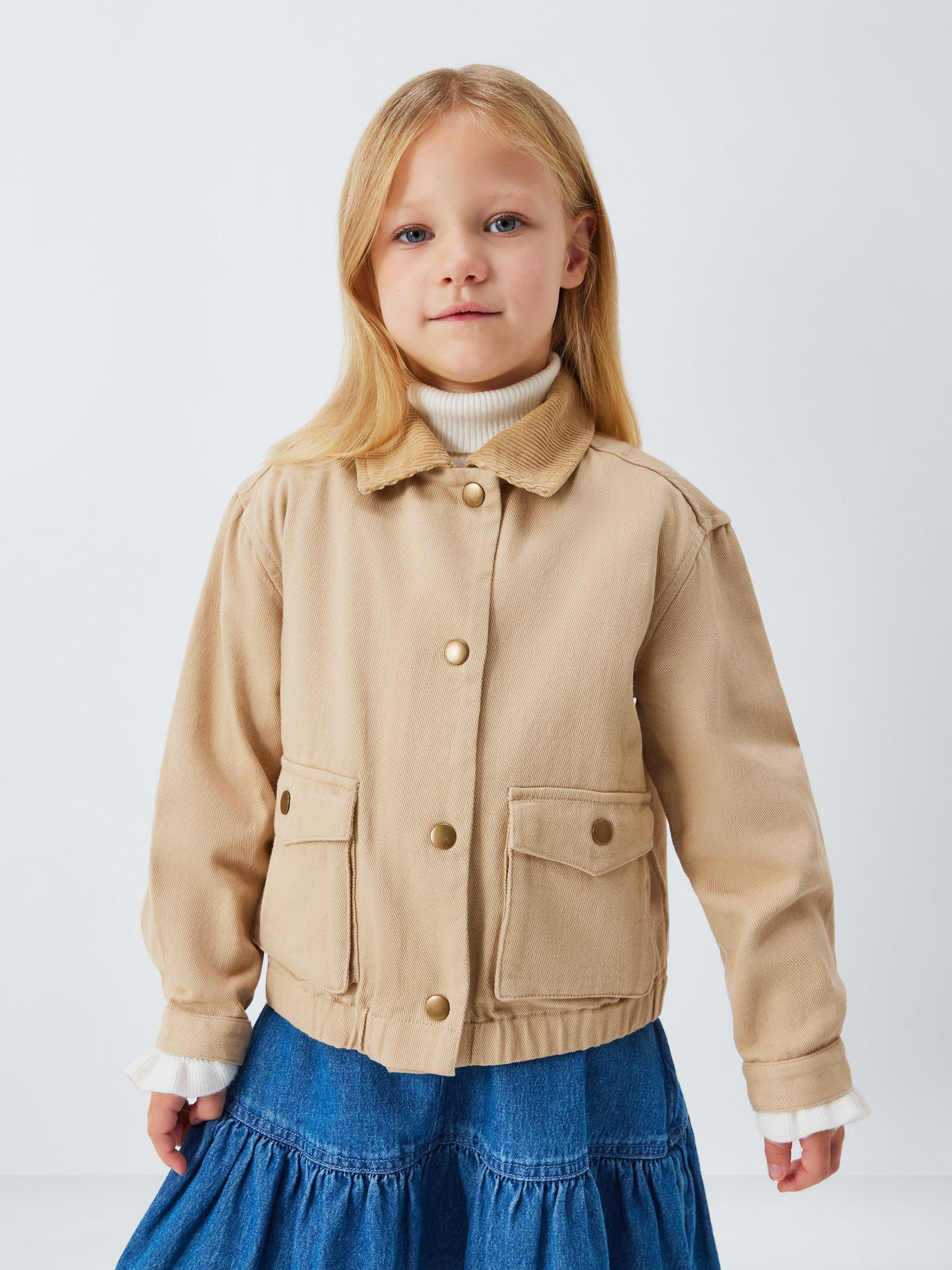 Product image 1 of 7, which shows John Lewis Kids' Barn Jacket, Cream, 3 years