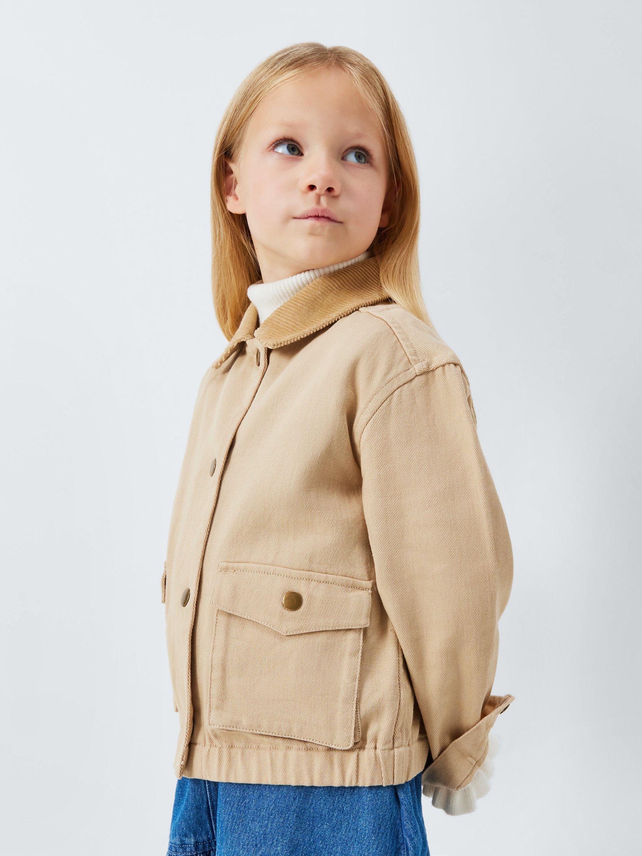 Product image 6 of 7, which shows John Lewis Kids' Barn Jacket, Cream, 3 years