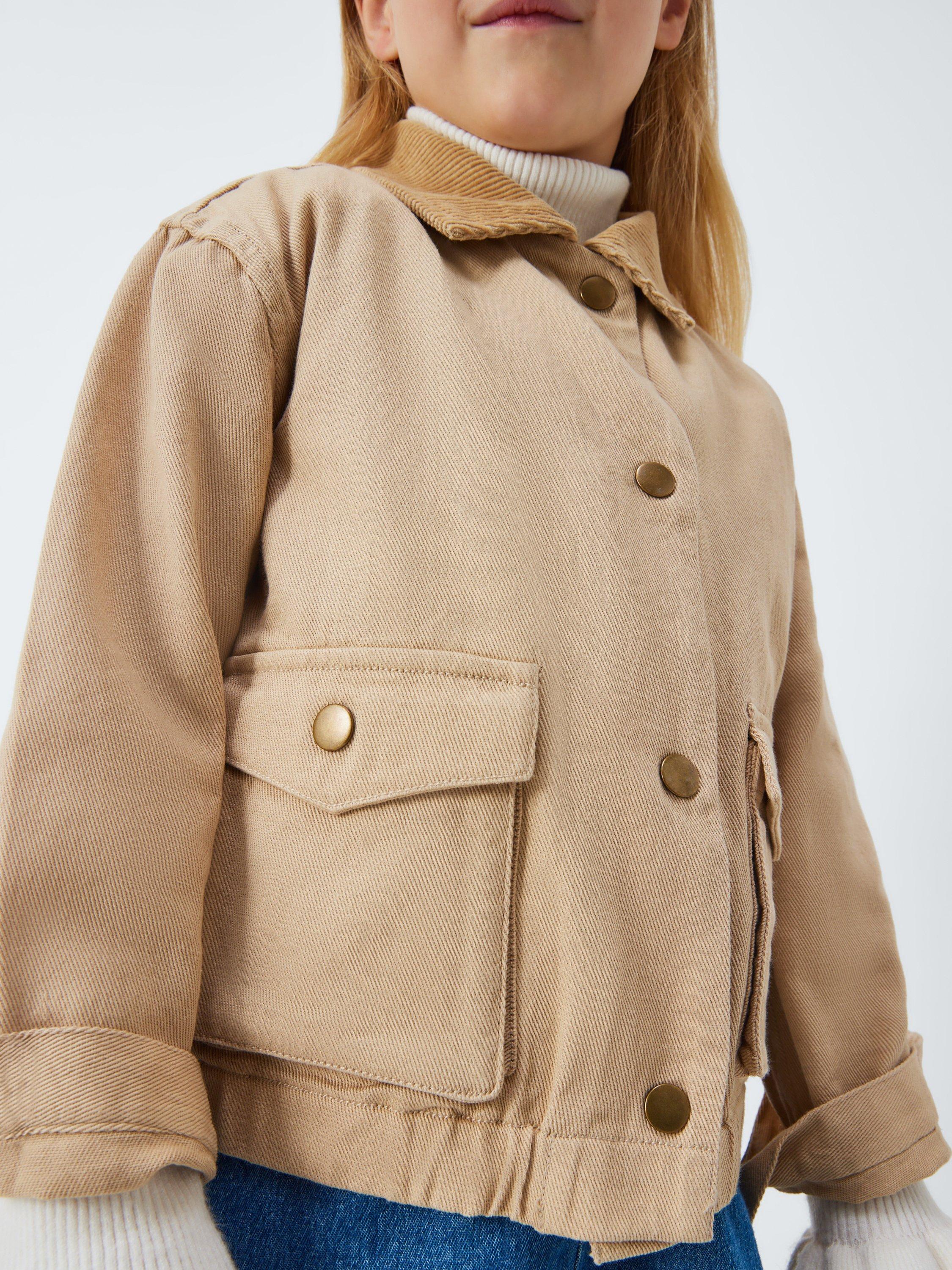 Product image 7 of 7, which shows John Lewis Kids' Barn Jacket, Cream, 3 years