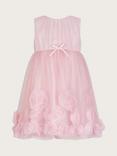 Monsoon Baby Josie 3D Rosette Dress, Pink
