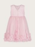 Monsoon Baby Josie 3D Rosette Dress, Pink