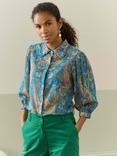 Brora Cotton Chiffon Liberty Print Blouse, Multi