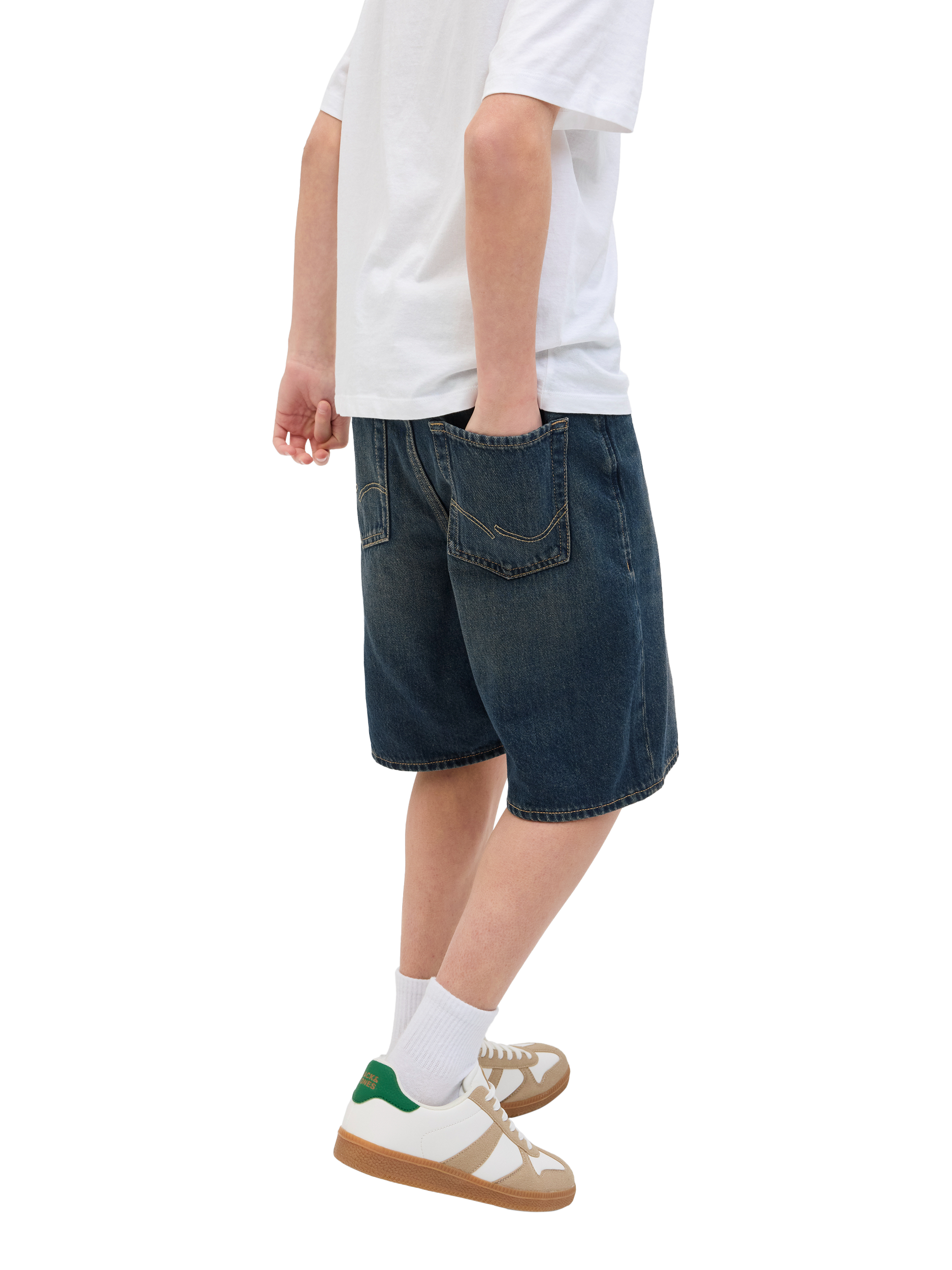 Product image 4 of 6, which shows Jack & Jones Kids' Denim Five Pocket Shorts, Blue Denim, 8 years