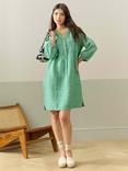 Brora Linen Houndstooth Linen Tunic