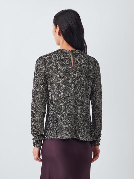 AND/OR Matilda Sequin Top, Charcoal - view 2, Charcoal