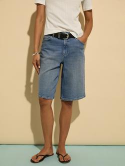 Baukjen Britney Organic Cotton Bermuda Denim Shorts - view 2, Light Indigo