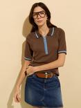 Baukjen Naomi Organic Cotton Rib Zip Collar Top