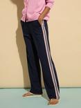 Baukjen Marjorie Side Stripe Ponte Trousers, Navy/Pink