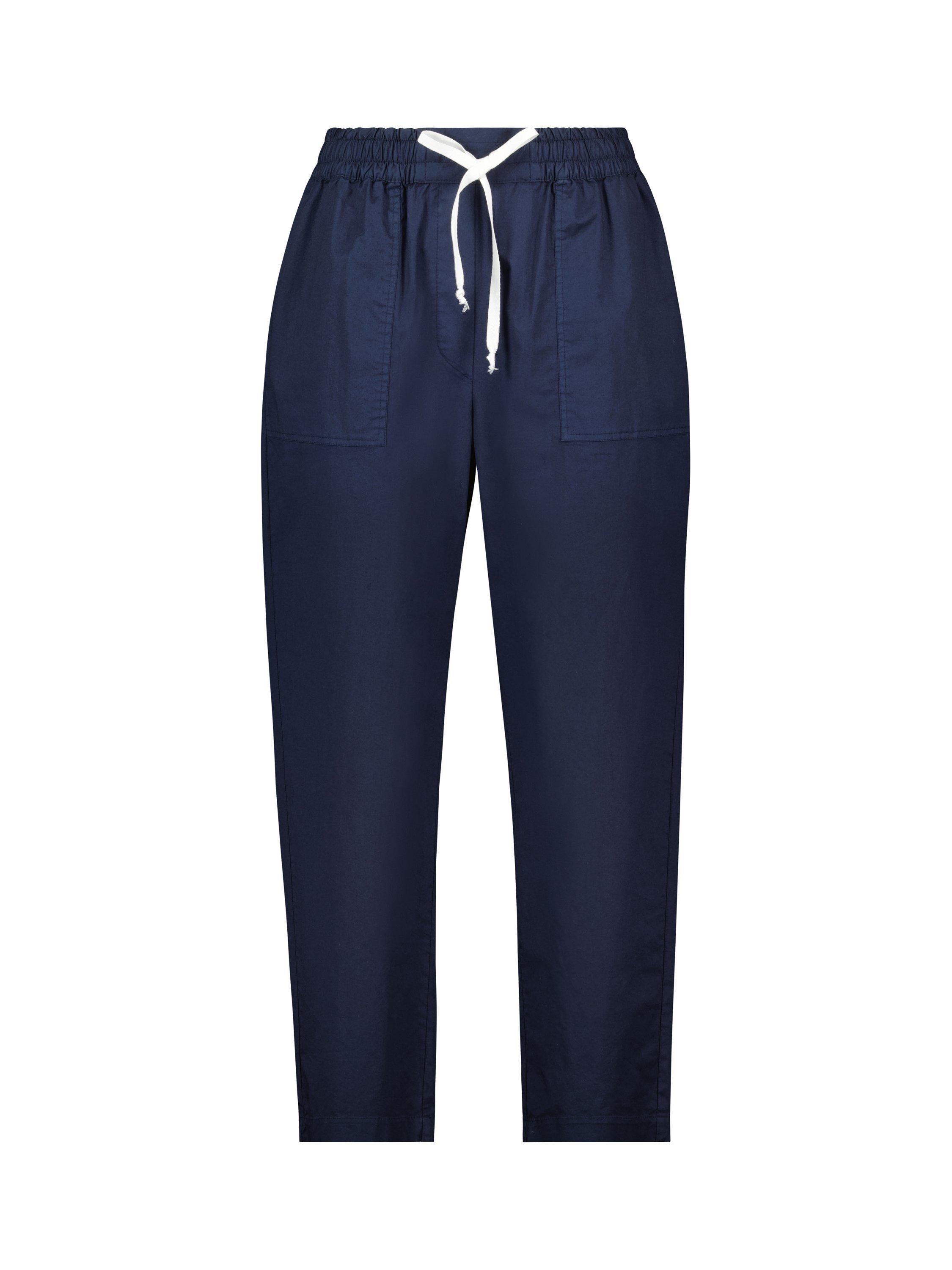 Product image 4 of 6, which shows Baukjen Sophy Organic Cotton Rich Jogger Trousers, Deep Indigo, 10
