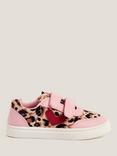 Monsoon Kids' Leopard Print Rip Tape Trainers, Multi