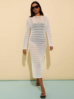 Baukjen Zarah Crochet Dress, Soft White, Soft White