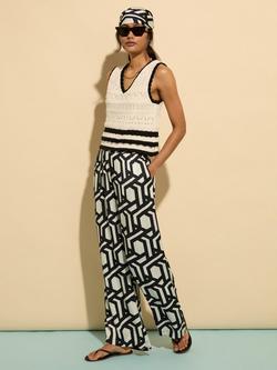 Baukjen Apryl Crochet Knitted Ecotec Tank Top - view 2, Cream/Black