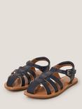 Monsoon Kids' Leather Fisherman Sandals, Navy