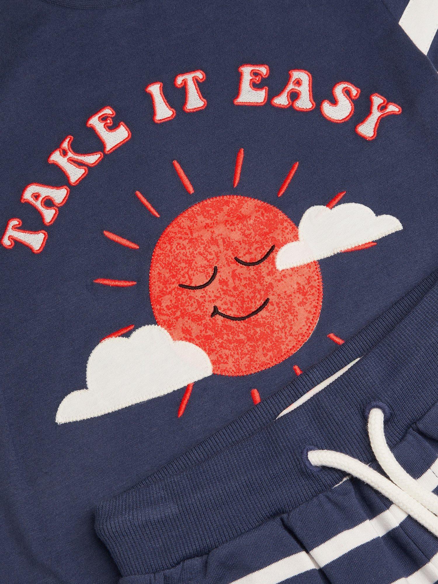 Product image 4 of 4, which shows Monsoon Kids' T-Shirt and Shorts Set, Navy/Multi, 12-18 months