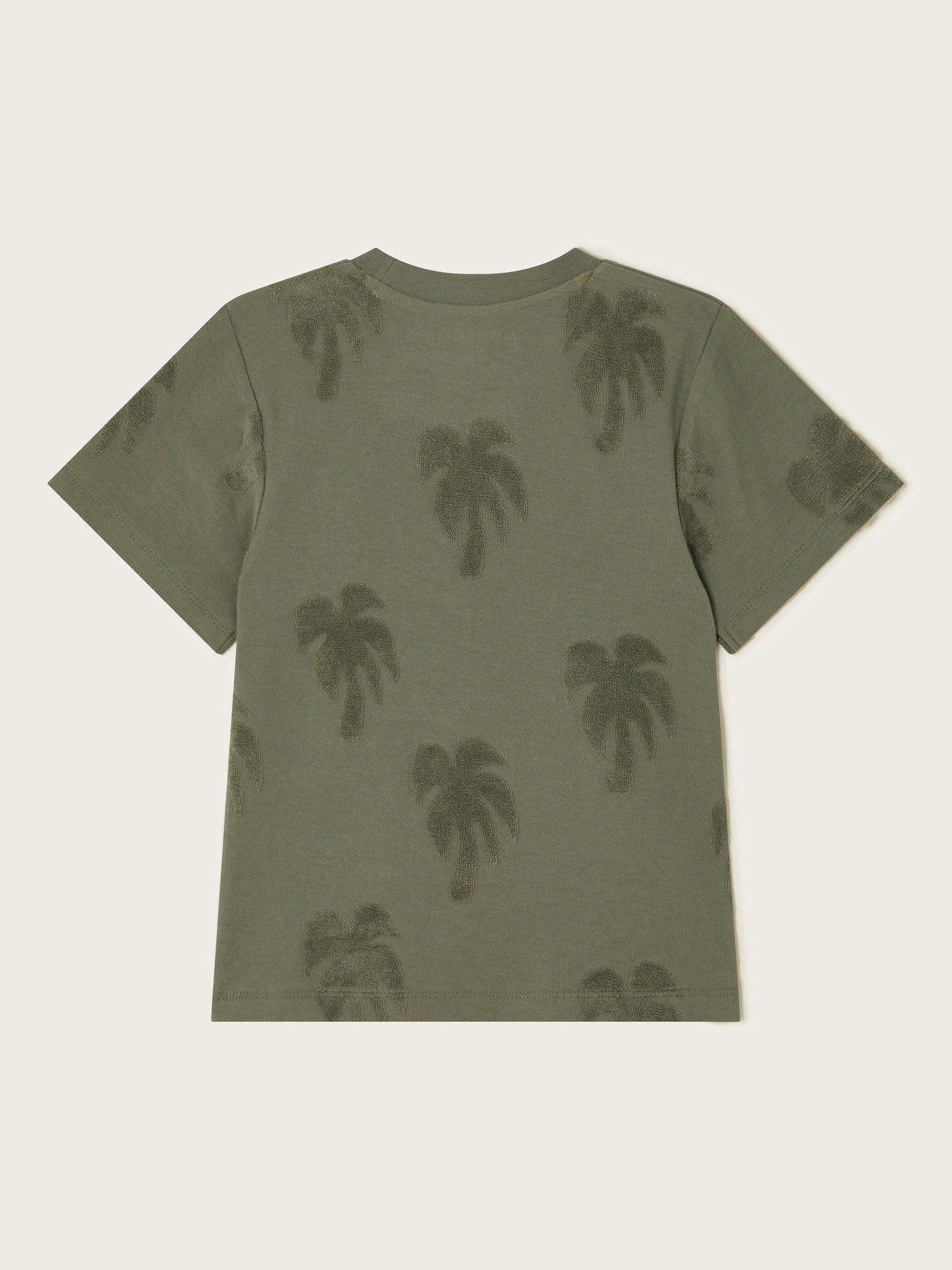 Product image 2 of 2, which shows Monsoon Kids' Textured T-Shirt, Khaki, 11-12 years