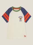 Monsoon Kids' Tiger Raglan T-Shirt, Ivory/Multi